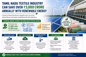 Tamil Nadu Textile Industry Can Save Over ₹3,000 Crore Annually Through Renewable Energy Adoption